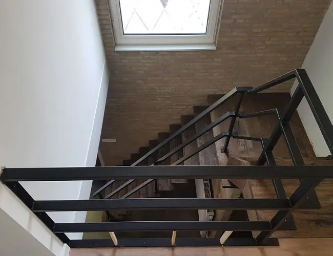 Stalen trapleuning stalen spiltrap